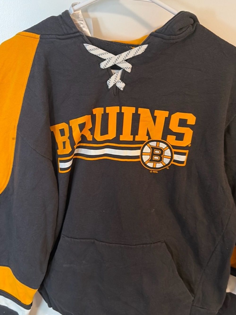 Bruins Youth Hooded Pullover Sweatshirt - Navy & Gold